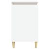 vidaXL Comodino Bianco 40x35x70 cm in Legno Multistrato