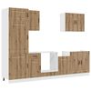 vidaXL Set Mobili da Cucina 7 pz Kalmar Rovere Artigianale Truciolato