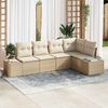 vidaXL Set Divano da Giardino 5 pcs Beige e Crema polyrattan