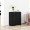 vidaXL Credenza Rovere Nero 60 x 30 x 70 cm Legno multistrato