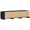 vidaXL Mobile TV Rovere Nero 140x40x36 cm in Legno Multistrato