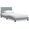 vidaXL Letto con Materasso Hanko Grigio Chiaro 100x200 cm in Tessuto
