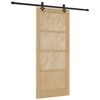 vidaXL Porta scorrevole Naturale e Nero 86 x 198,5 cm