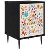 vidaXL Armadio da Notte MAINZ Rovere Nero 36 x 33 x 51 cm