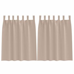 vidaXL Tende Blackout con Anelli 2 pz Tortora 140 x 140 cm Poliestere
