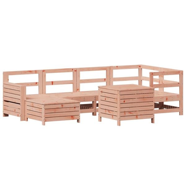 vidaXL Set Divani da Giardino 7 pz in Legno Massello Abete Douglas