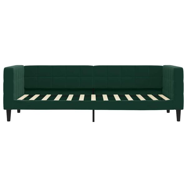 vidaXL Letto da Giorno Verde Scuro 80x200 cm in Velluto