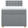 vidaXL Giroletto a Molle con Materasso Grigio Chiaro 80x200 cm Tessuto