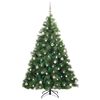 vidaXL Albero di Natale artificiale con 300 LED Verde 240 cm PE e PVC