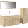 vidaXL Set Mobili da Bagno 4 pz Rovere Sonoma in Legno Multistrato
