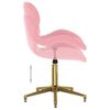 vidaXL Sedie da Pranzo Girevoli 2 pz Rosa in Velluto