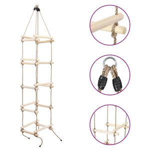 vidaXL Scala di Corda per Bambini 200 cm in Legno