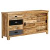 vidaXL Credenza in Legno Massello di Mango 160x40x80 cm