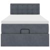 vidaXL Struttura Letto Pouf con Materasso 180x200 cm in Velluto