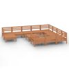 vidaXL Set Salotto da Giardino 12 pz ambra in Legno Massello di Pino