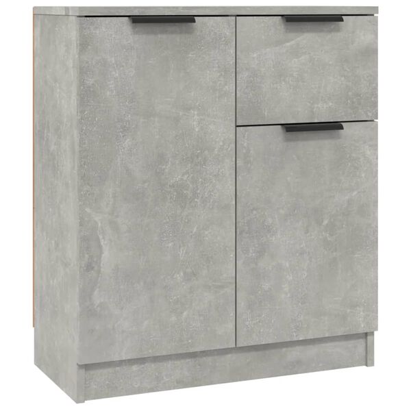 vidaXL Credenze 2 pz Grigio Cemento 60x30x70 cm in Legno Multistrato