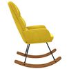 vidaXL Sedia a Dondolo Gialla in Velluto