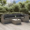 vidaXL Set Divani da Giardino 6 pz con Cuscini in Polyrattan Grigio