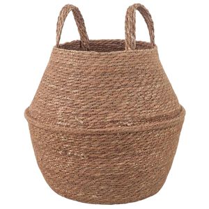 vidaXL Vaso da fiori con manici Naturale &Oslash; 22 x 20 cm 100% Erba marina