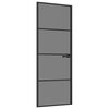 vidaXL Porta Interna 76 x 201,5 cm Vetro Temperato e Alluminio