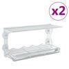 vidaXL Mangiatoie per Uccelli da Finestra 2 pz in Acrilico 30x12x15 cm