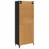 vidaXL Credenza Rovere Nero 69,5 x 34 x 180 cm Legno multistrato