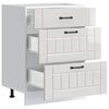 vidaXL Mobiletto da cucina "Lucca" Bianco lucido in legno ingegnerizzato
