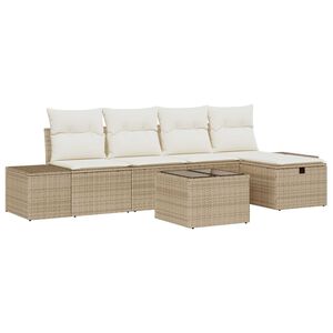 vidaXL Set di divani con cuscino 6 pcs polyrattan