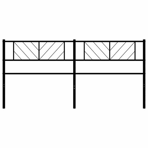 vidaXL Testiera di Ricambio in Metallo Nero 200 cm