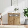 vidaXL Credenza con Luci LED Artigianale 80x35x75 cm in Truciolato