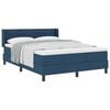 vidaXL Letto a molle con testiera Blu 190 x 140 cm Tessuto