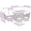 vidaXL Set Divano da Giardino con cuscino con cuscino 10 pcs Grigio