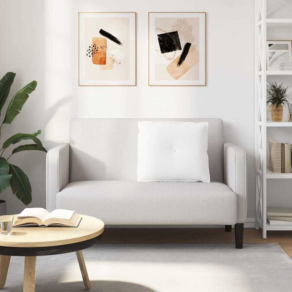 vidaXL Cuscino per Schiena Bianco 60 x 19 x 50 cm Tessuto