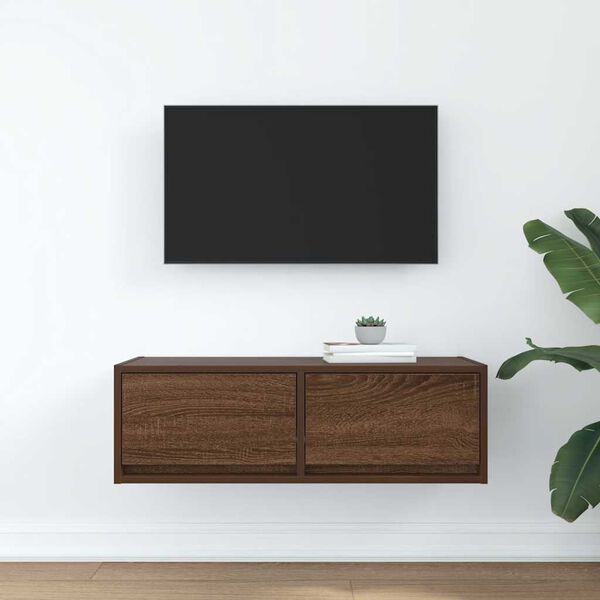 vidaXL Mobile Porta TV Rovere Marrone 80x31x25,5 cm Legno Multistrato
