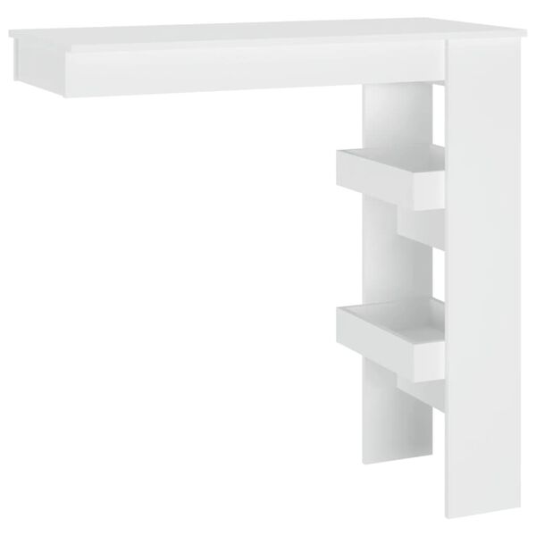 vidaXL Bancone da Muro Bianco 102x45x103,5 cm in Legno Compensato