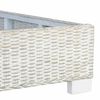 vidaXL Giroletto senza Materasso Grigio Vero Rattan 140x200 cm