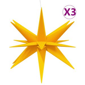 vidaXL Luci di Natale con LED 3 pz Pieghevoli Gialle 100 cm
