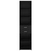 vidaXL Credenza Rovere Nero 45 x 42,5 x 185 cm Legno multistrato