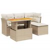 vidaXL Set Divano da Giardino 6 pz con Cuscini Beige in Polyrattan