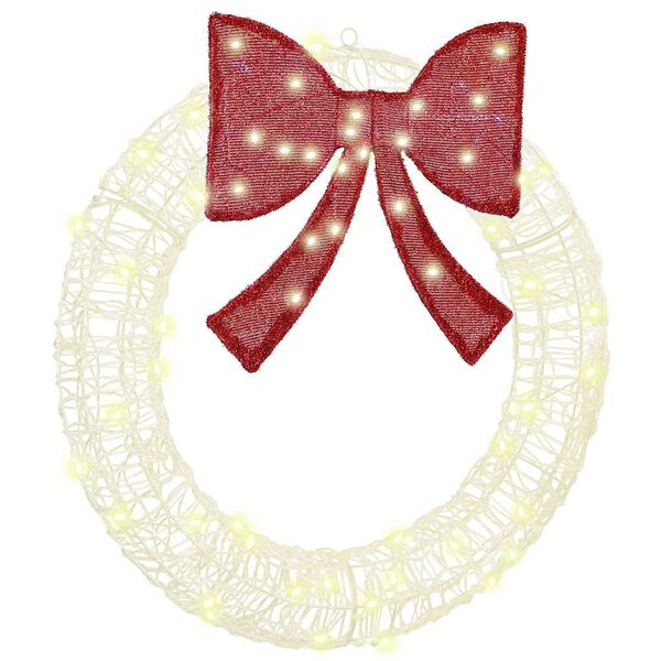 vidaXL Ghirlanda con 60 LED Bianco caldo 75 cm Acrilico