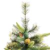 vidaXL Albero di Natale artificiale pieghevole con coni Verde 240 cm