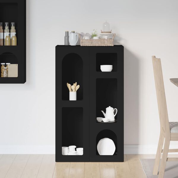 vidaXL Credenza Nero 59 x 35 x 100,5 cm Legno multistrato
