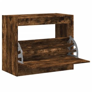 vidaXL Scarpiera Rovere Fumo 80x42x69 cm in Legno Multistrato