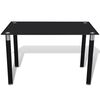 vidaXL Tavolo da Pranzo con Ripiano in Vetro Nero