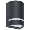 vidaXL Lampade da Parete da Esterno 2 pz 35 W Nere Semicircolari