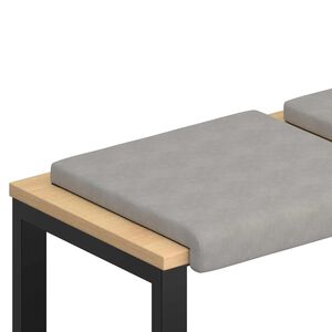 vidaXL Cuscino per panchina 4 pz Microfibra Grigio Chiaro