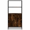 vidaXL Credenza Rovere Fumo 68x35x139 cm Legno Multistrato Metallo