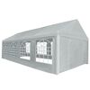vidaXL Tessuto per tenda senza struttura 8 x 4 m Grigio PE