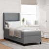 vidaXL Letto a molle con materasso Grigio chiaro 80 x 200 cm Tessuto