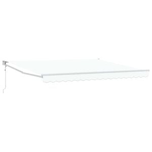 vidaXL Tenda Retrattile Bianco 400 &times; 300 cm Poliestere e Alluminio
